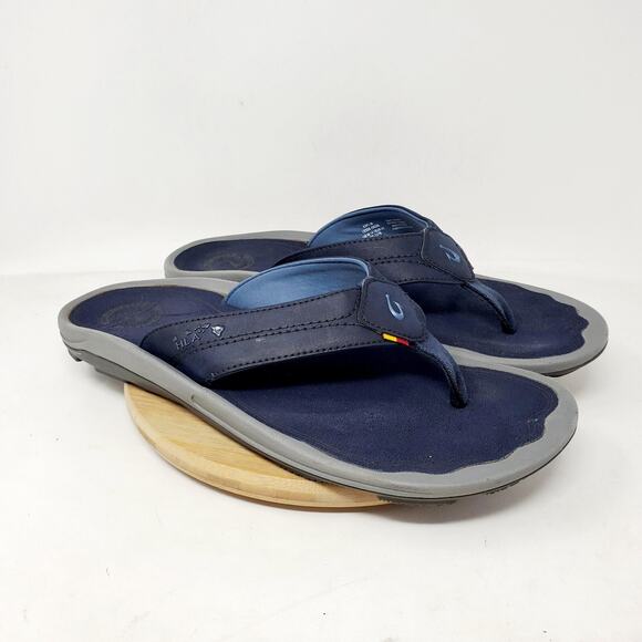Olukai Hawaiian Lifeguard Sandals Mens 14 Kipi Shoe Slip On Pool Beach Flip Flop - Picture 1 of 13